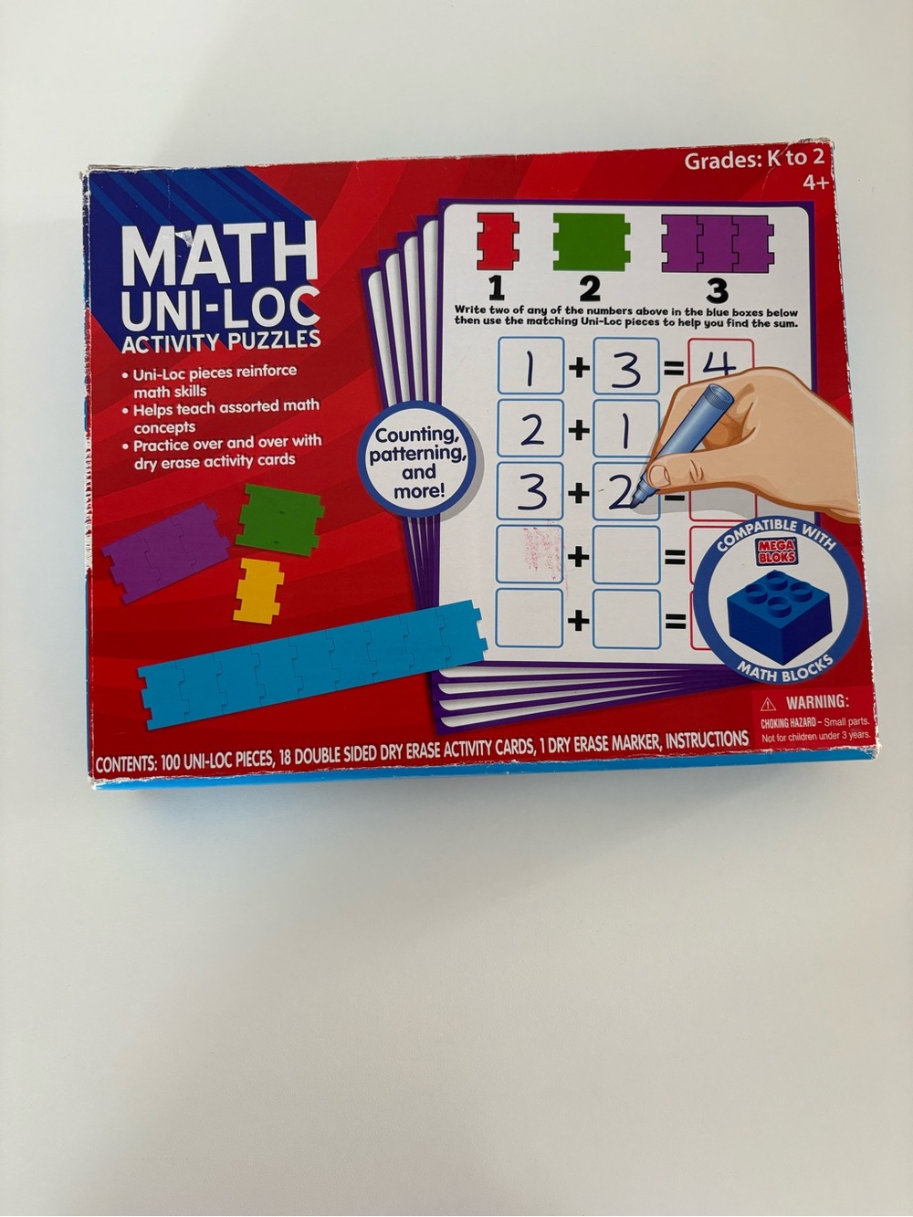 Activity Puzzles - Kids Math Learning Set (Red, Blue, Green, Purple) 4+